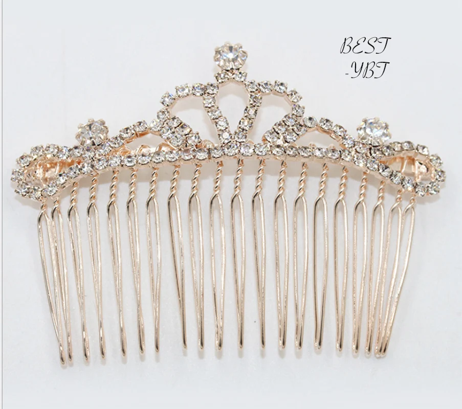 Новинка 2019 женская красивая гребень для волос со стразами Цветочная заколка