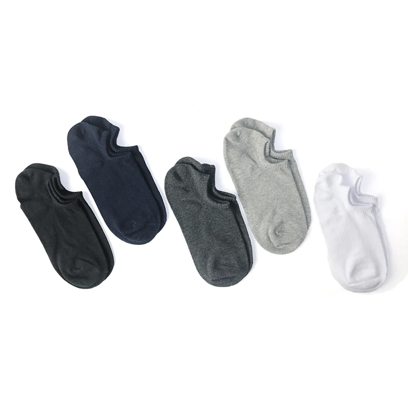 100% чёсаные хлопковые невидимые мужские носки Новые противоскользящие мягкие