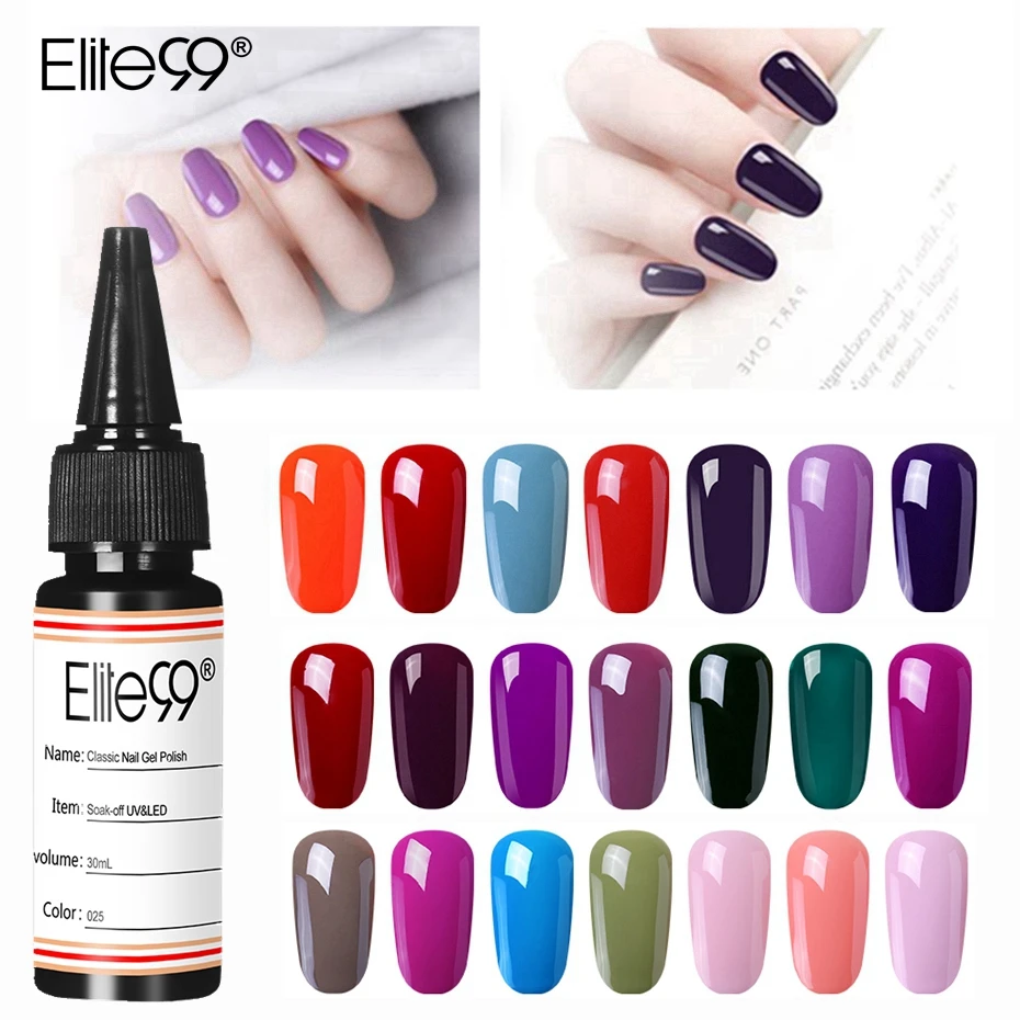 УФ гель для ногтей Elite99 Полупостоянный лаки основа без протирания модный дизайн