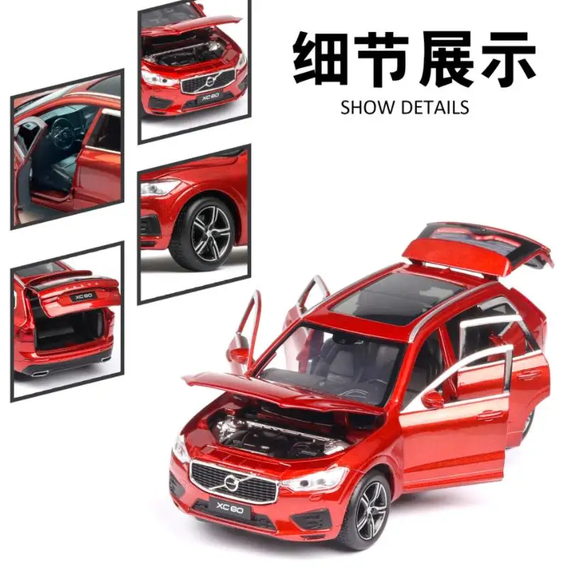1/32 Diecasts и Toy транспортные средства XC60 модель автомобиля со звуком светильник