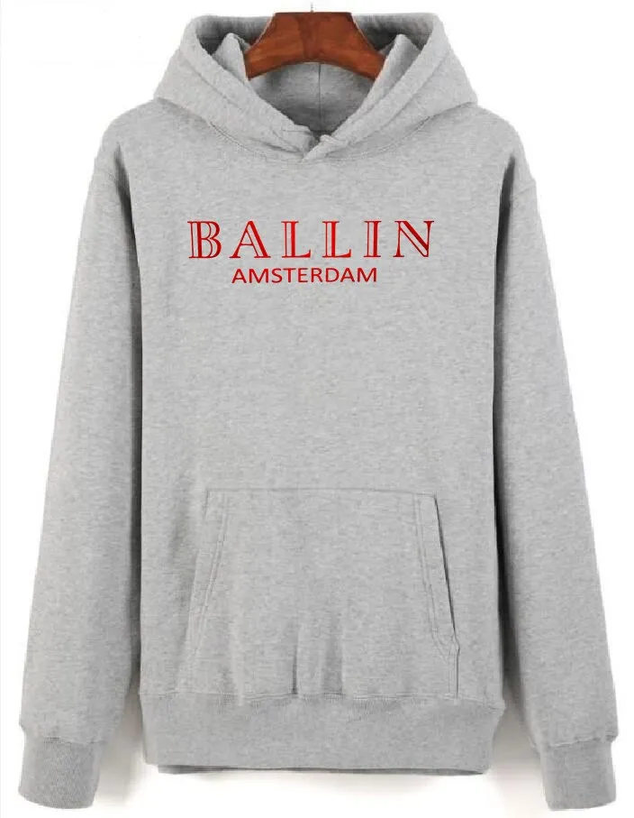 2018 толстовки хлопковый флис модные худи Ballin Амстердам принт мужская Толстовка |