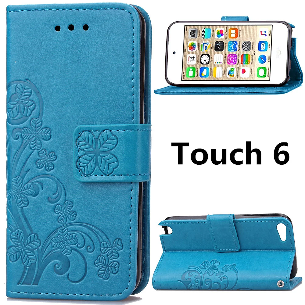 Touch6 тисненый кожаный чехол для Apple iPod touch 6 откидная крышка подставка слот карт