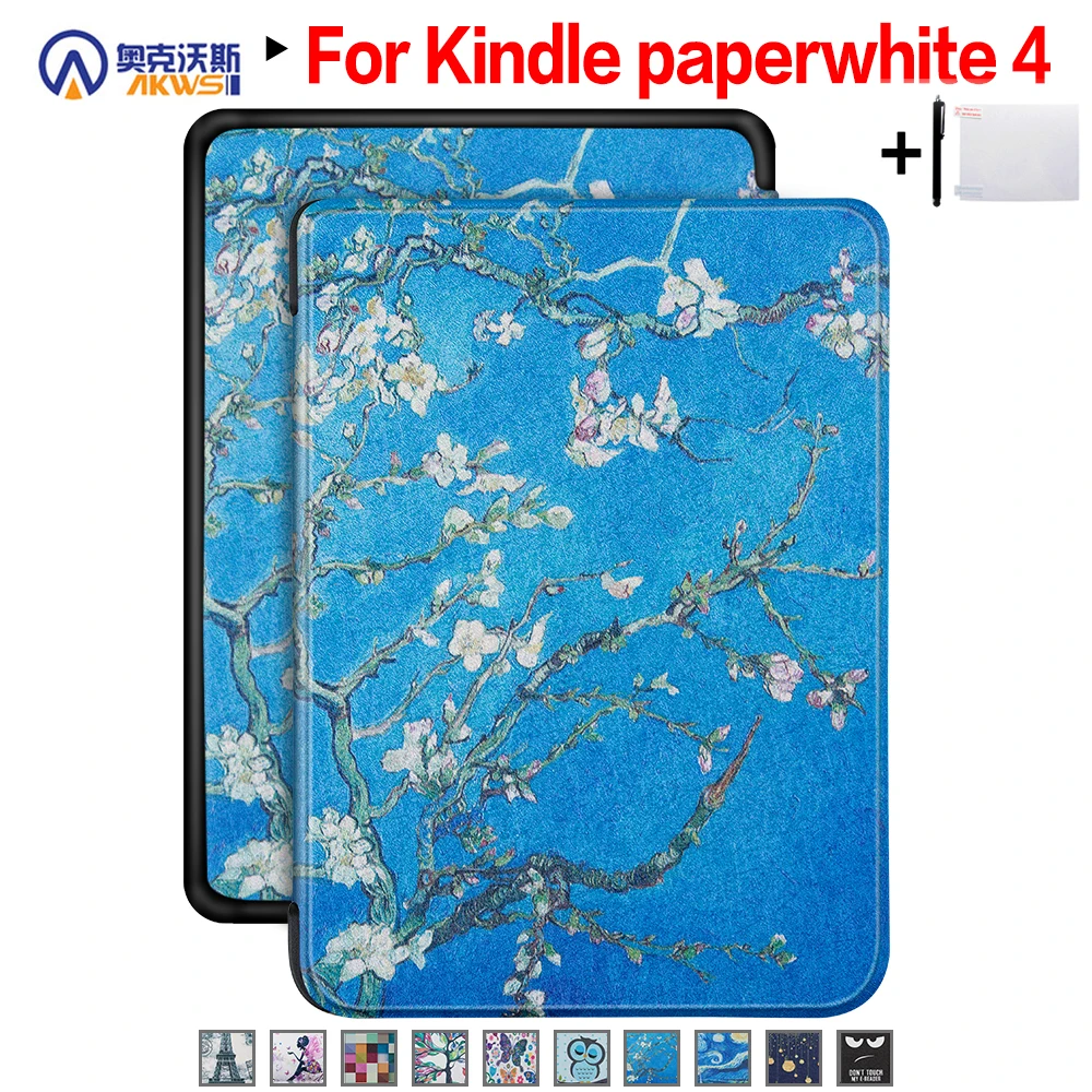 Печатный чехол для 2018 Kindle Paperwhite 4 PQ94WIF Водонепроницаемый 6 дюймов электронная