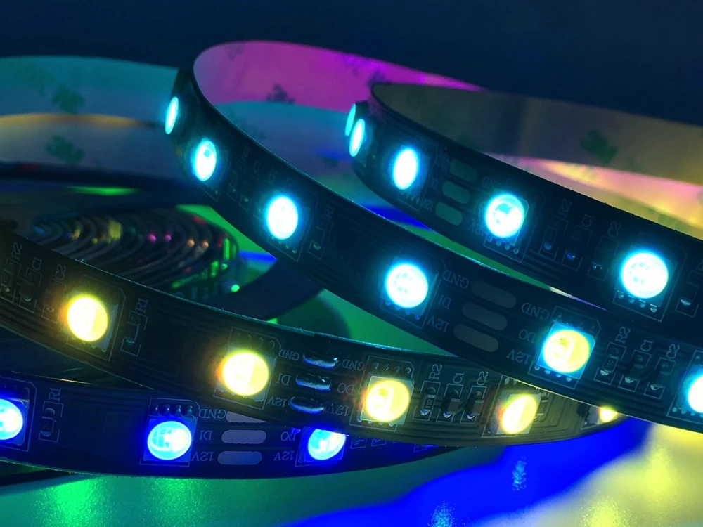 SK6812 5050SMD RGBW(Similair WS2812b) 4 в 1 DC12V индивидуальная Светодиодная лента IP30/IP65/IP67 60 светодиодов/Pisxels/m