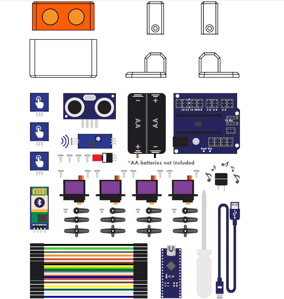 Swiftflying OTTO Plus Otto DIY + Bluetooth робот Arduino легко подключить к 3dprint|Игровые фигурки и