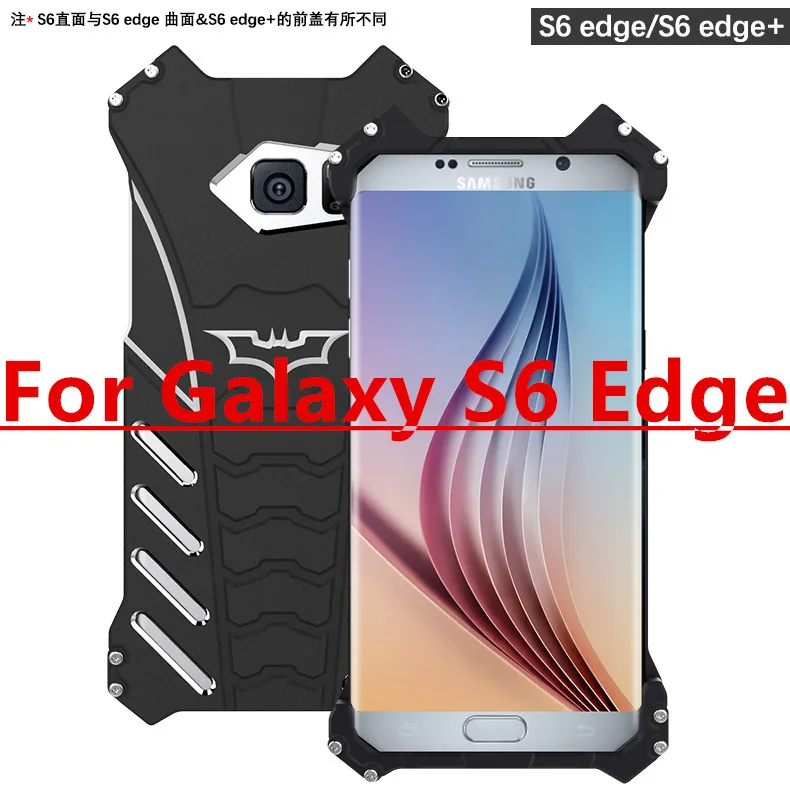 For Galaxy S6 Edge R-JUST Бэтмен серии пыль Металл броня Anodiz Алюминий чехол для SAMSUNG Galaxy S7 край S7 S6 края плюс телефон Корпус крышка - Цвет: For Galaxy S6 Edge
