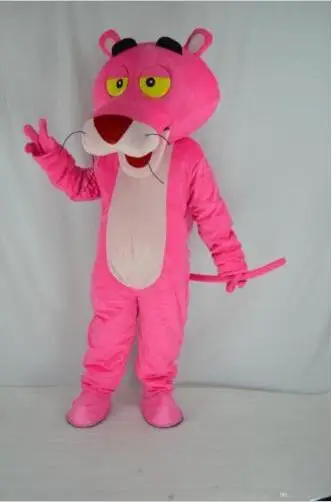 

New Adult Pink Panther Cartoon Party Mascot Costume Christmas Fancy Dress Halloween Mascot Costume Free Ship