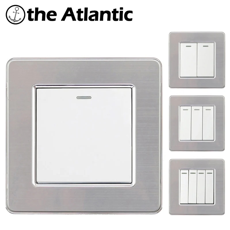 Настенный выключатель белый светильник переключатель 1/2/3/4 Gang кнопки на кнопку