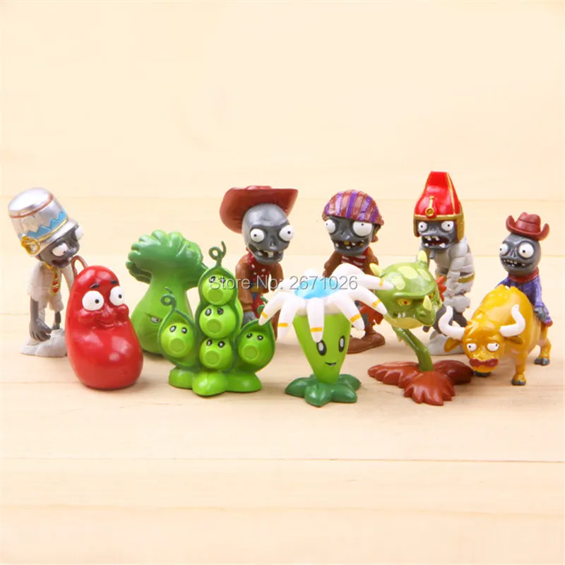 10 шт./компл. &quotсделай сам&quot с изображением героев Plants Vs Zombies серии 3 игрушечных
