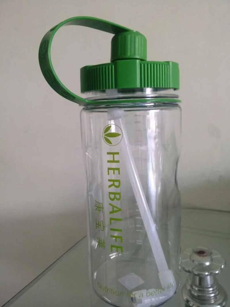 Экологичная пластиковая бутылка herbalife объемом 1000 мл для воды с соломинкой|herbalife