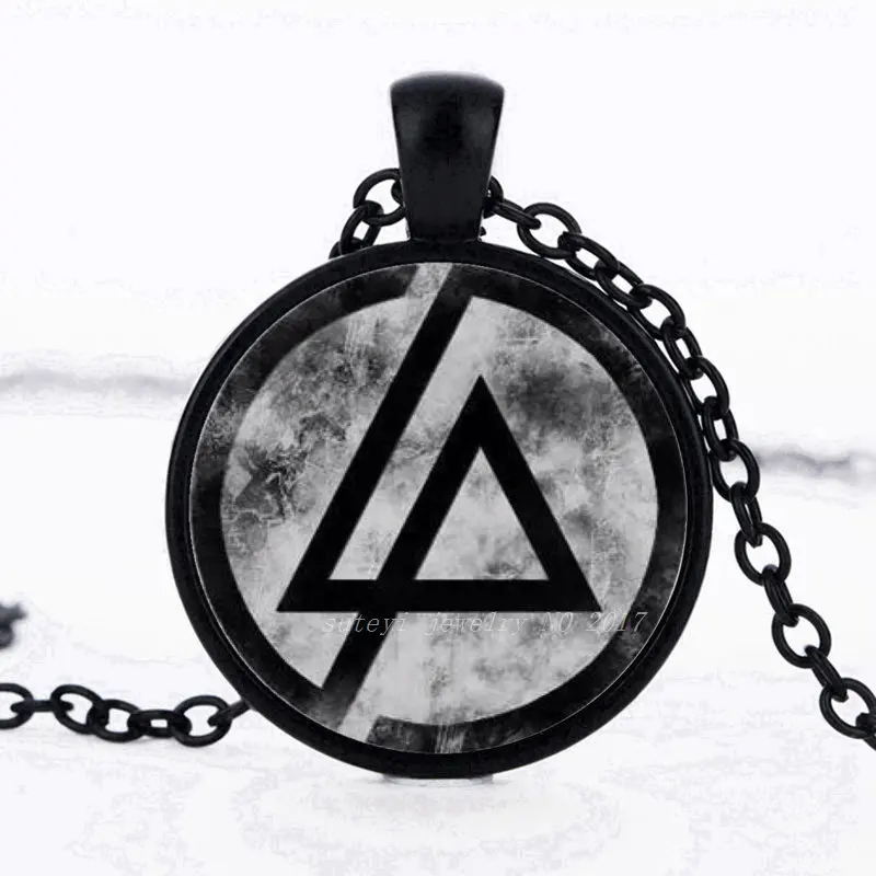 Горячая Мода Linkin Park логотип кулон ожерелье ювелирные изделия стеклянный купол ожерелья для мужчин женщин поклонников аксессуары подарок