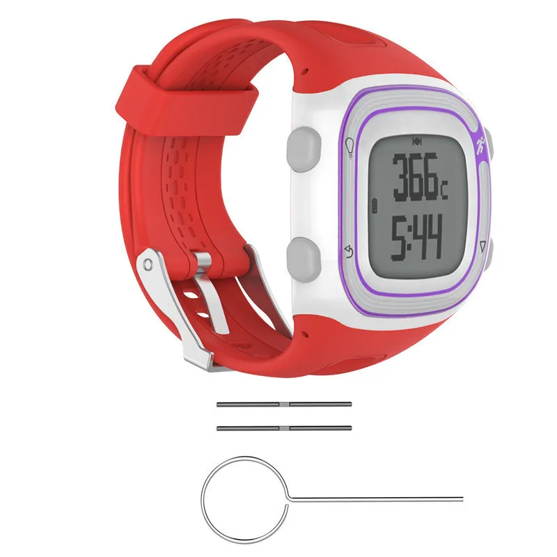 Спортивный силиконовый сменный ремешок для часов Garmin Forerunner10 15 GPS 25/22 см 2 размера |
