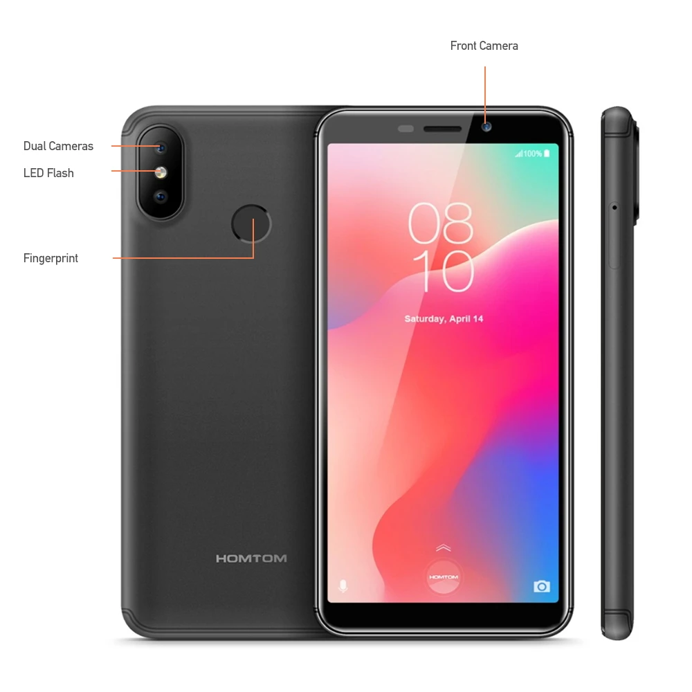 HOMTOM C1 3g смартфон 5 ''Android Go OS MTK6580A четырехъядерный 1. 3G Гц 1 ГБ ОЗУ 16 Гб 13 0 МП Датчик
