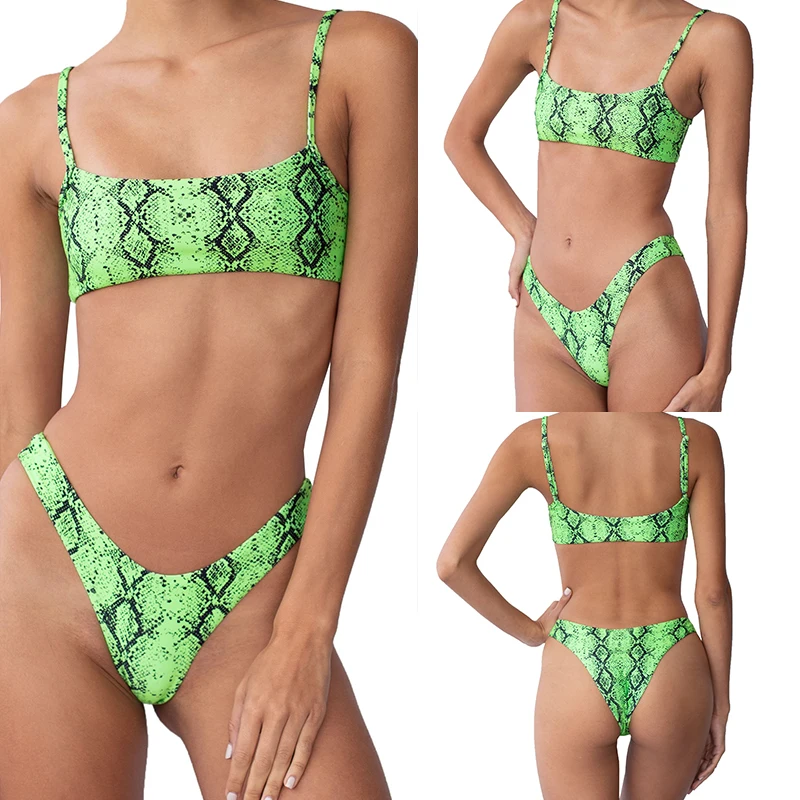 Bikinx змеиный принт бикини 2019 mujer купальный костюм бандо сексуальный купальник