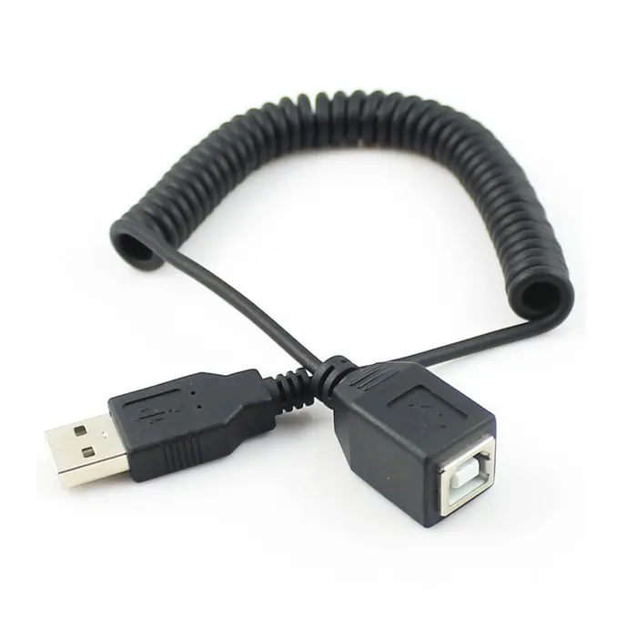 USB 2.0 A Macho para B Tipo de Extensao Feminino Estiramento Cabo Impressora Scanner Disco Rigido | Компьютеры и офис