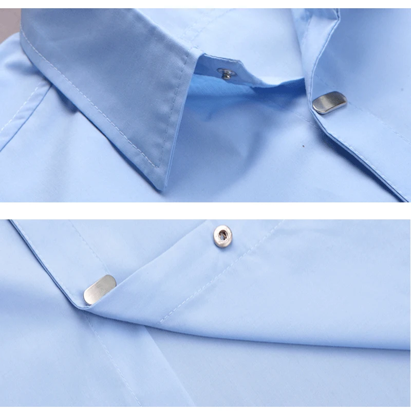 Новая повседневная мужская рубашка с коротким рукавом эластичная приталенная