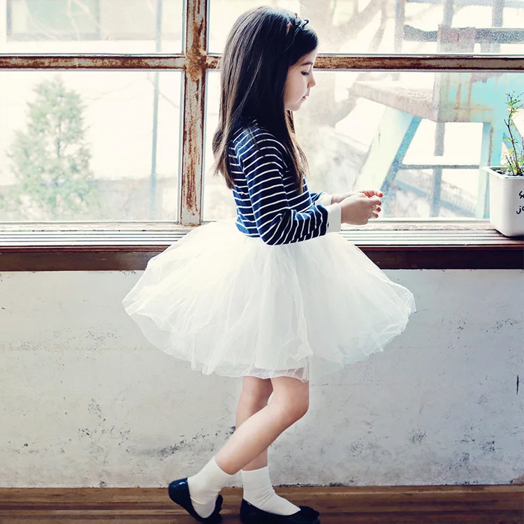 Girls Spring Fashion Princess Dresses Kids Cotton Lace Wedding Party Dress For Baby Cute | Детская одежда и обувь
