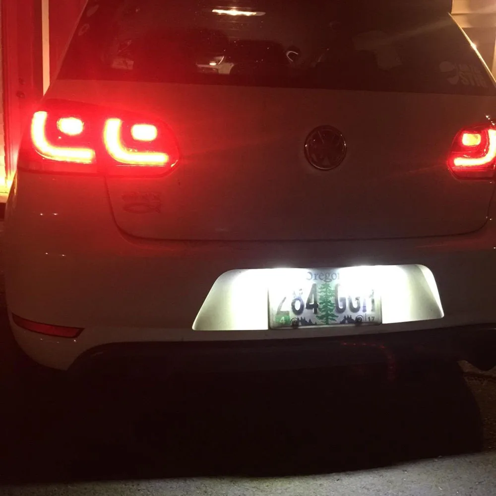 number plate light defective passat b6