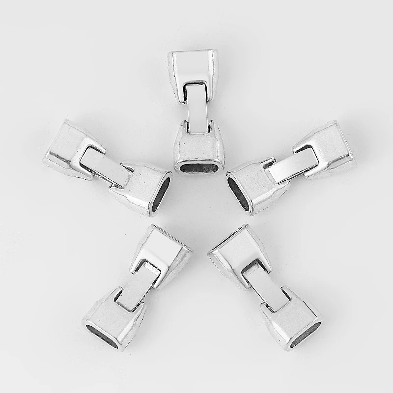 3 комплекта антикварная серебряная защелка застежка крючок для 5 мм 10 плоский