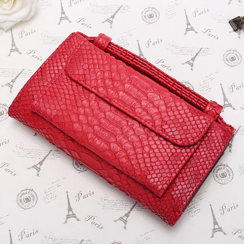 2020 модные туфли из змеиной кожи клатч Кошельки материал: натуральная воловья