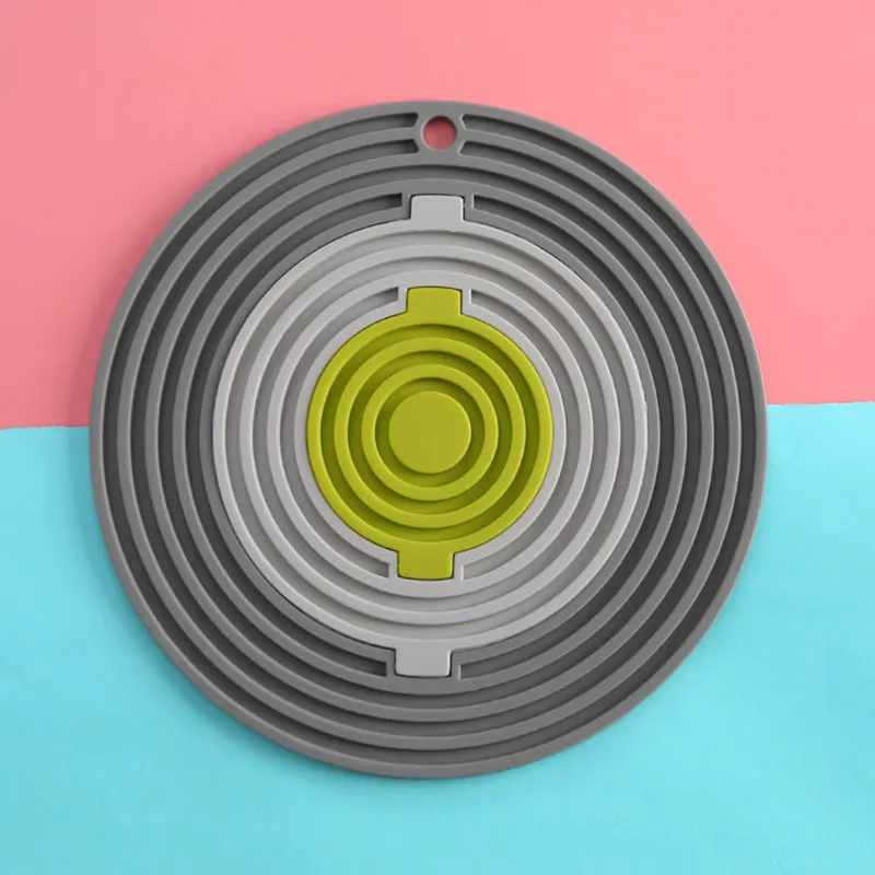 Black Gray Green 3 в 1 силиконовые подставки для горшков, силиконовые термостойкие горшочки, горячие прокладки, Нескользящие, гибкие, прочные - Цвет: Black Gray Green