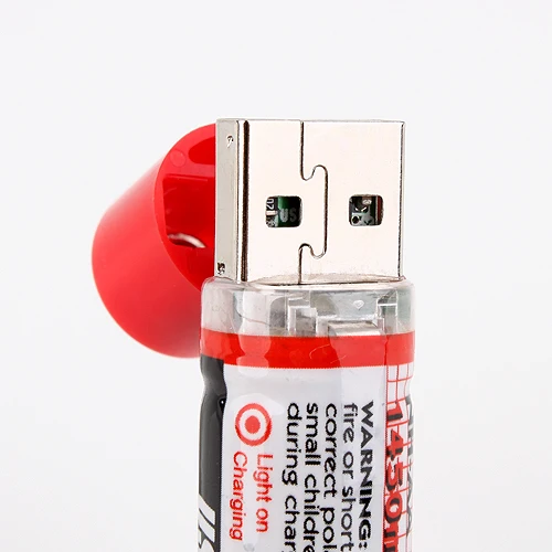 L USB AA батарея 1 2 В 1450 мАч Ni-MH светодиодный световой элемент (красный) | Электроника