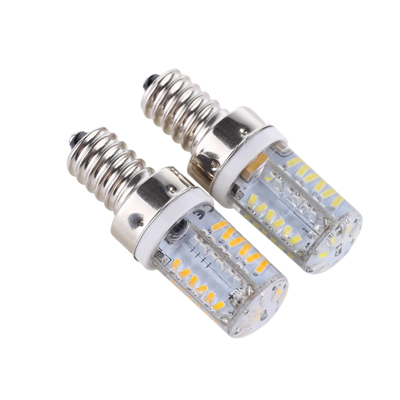 Joneaz 4x ampoule led e12 кукурузная лампа Ac Dc 12v 5w лампочка с силиконовым корпусом 3014 57