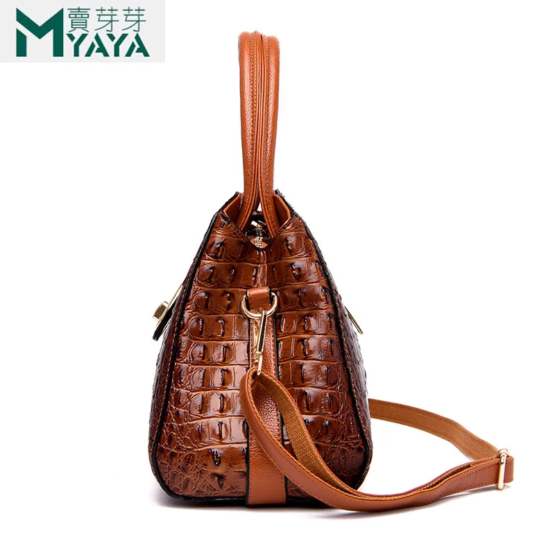 Роскошная женская сумка MAIYAYA из кожи аллигатора Дизайнерская кожаная для женщин