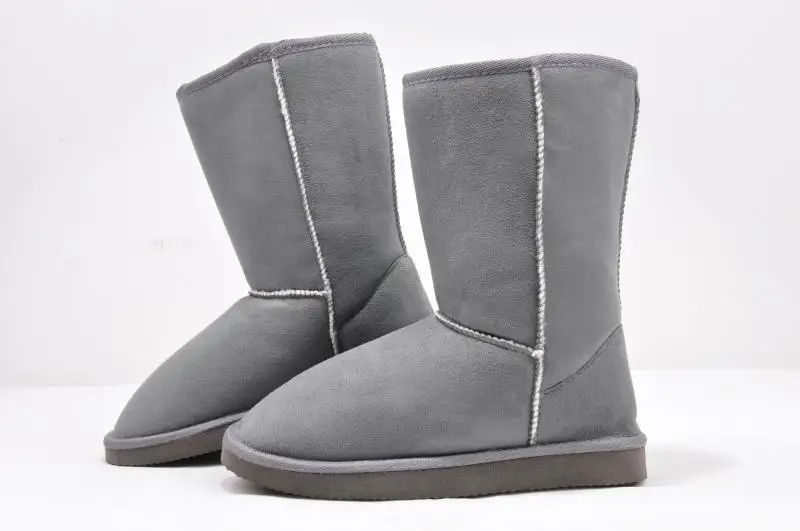 YESHITOP/ г., модные зимние сапоги 24 см женские зимние сапоги на плоской подошве botas de neve& Beige черный серый кофейный розовый - Цвет: EVA gray