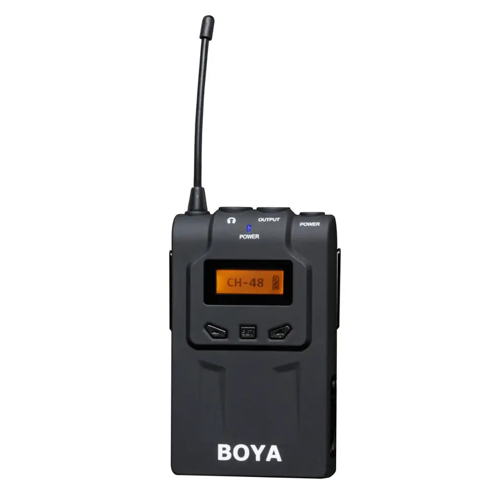 BY-WM6R BOYA BY-WM8R/BY-WM6R UHF Двухканальный беспроводной поясной приемник с 48 каналов для BY-WM6 BY-WM8 Nikon sony DSLR камера - Цвет: BY-WM6R