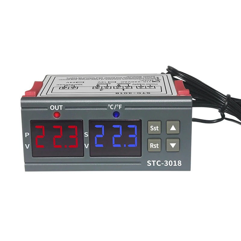 STC-3018 AC 220V 12V 24V C/F Digital Dual Thermometer Temperature Controller Thermostat Incubator Thermoregulator | Инструменты