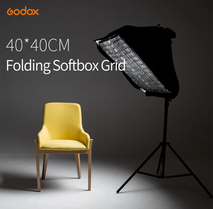 Godox Регулируемый 40x40 см флэш-софтбокс с креплением Bowens s-типа кронштейн+ сотовая сетка комплект для вспышки Speedlite Flash Shooting