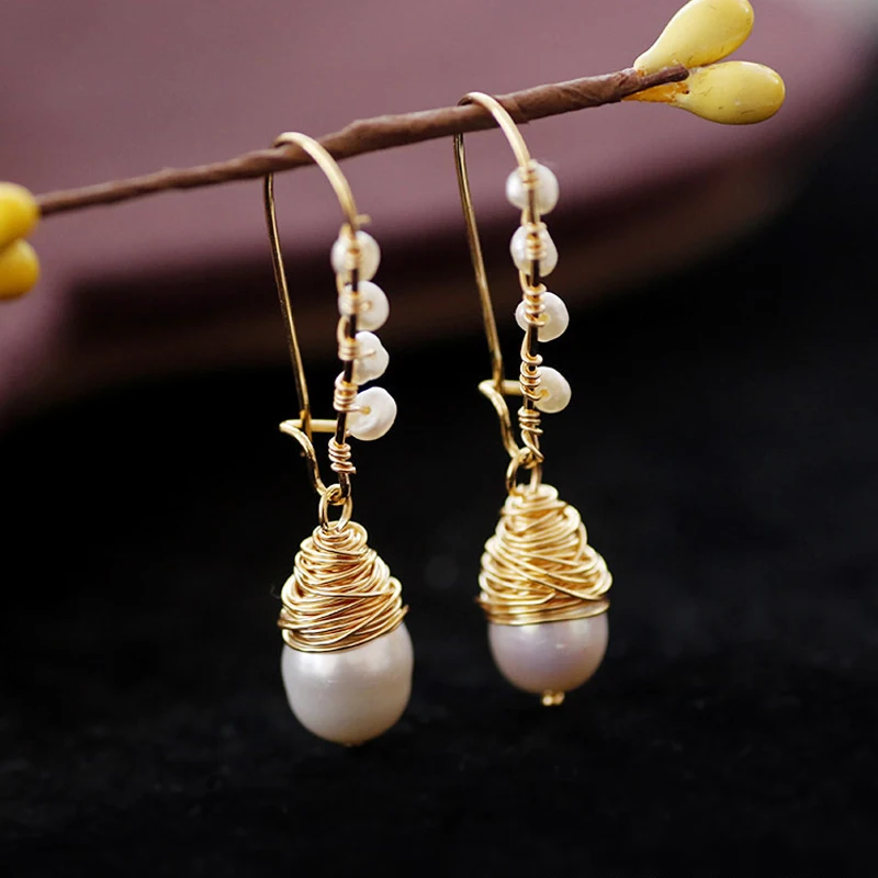 100% натуральный пресноводный жемчуг длинные висящие серьги для женщин ювелирные