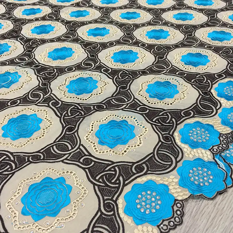 Высококачественное кружевное платье из швейцарского хлопка и вуали в