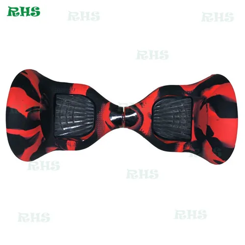 black red 10 дюймовый двух колесный Ховерборд силиконовый защитный чехол для 10 дюймов самобалансирующегося скутера 21 Цвета - Цвет: black red