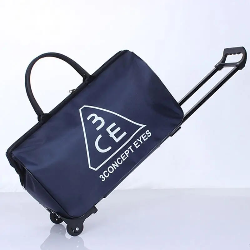 B Travel bag Женская дорожная сумка, мужские спортивные сумки на колесиках, сумка для багажа, модный чемодан на колесиках, легкий дорожный вещевой пакет, посылка на выходные - Цвет: B Travel bag