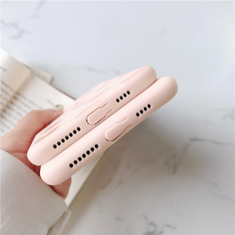 Карамельный розовый чехол для девочек iPhone X XS 11 Pro Max XR летний силиконовый чехол с изображением персиковых фруктов и цветов авокадо для iPhone 7 6 6S 8 Plus чехол