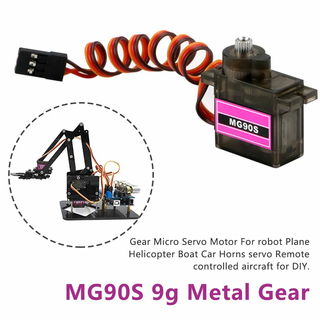 Цельнокроеное металлическое зубчатое колесо mg90s 9 г улучшенное SG90 цифровые микро
