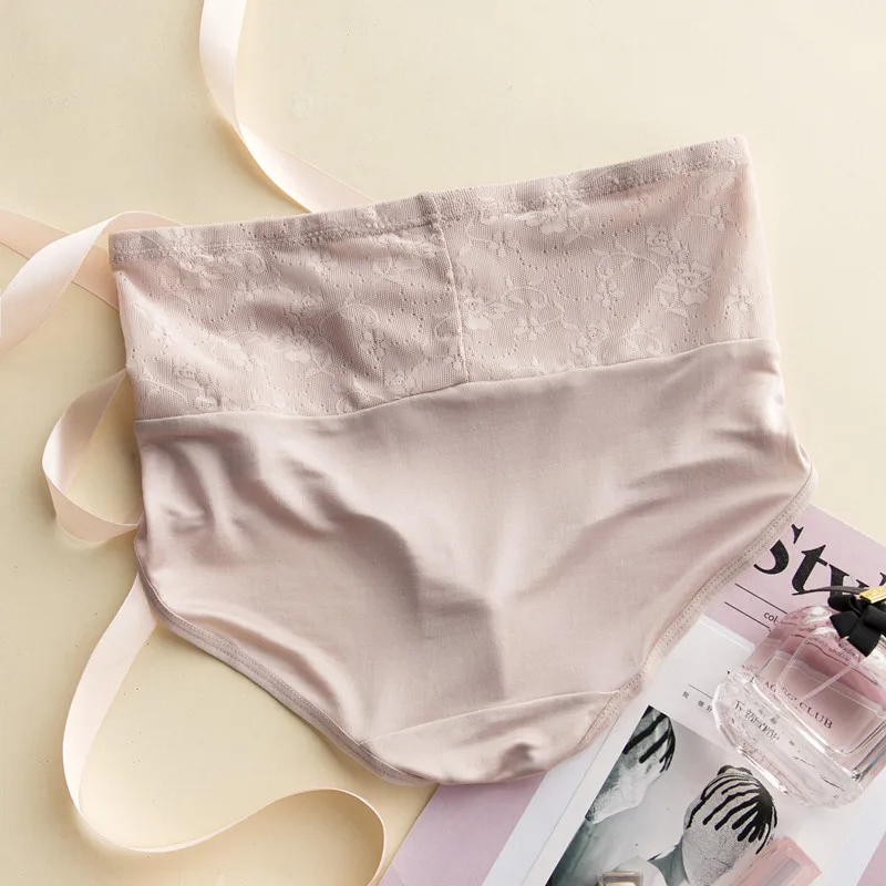 Нижнее белье женское из натурального шелка с завышенной талией 100%|ladies underwear|lace