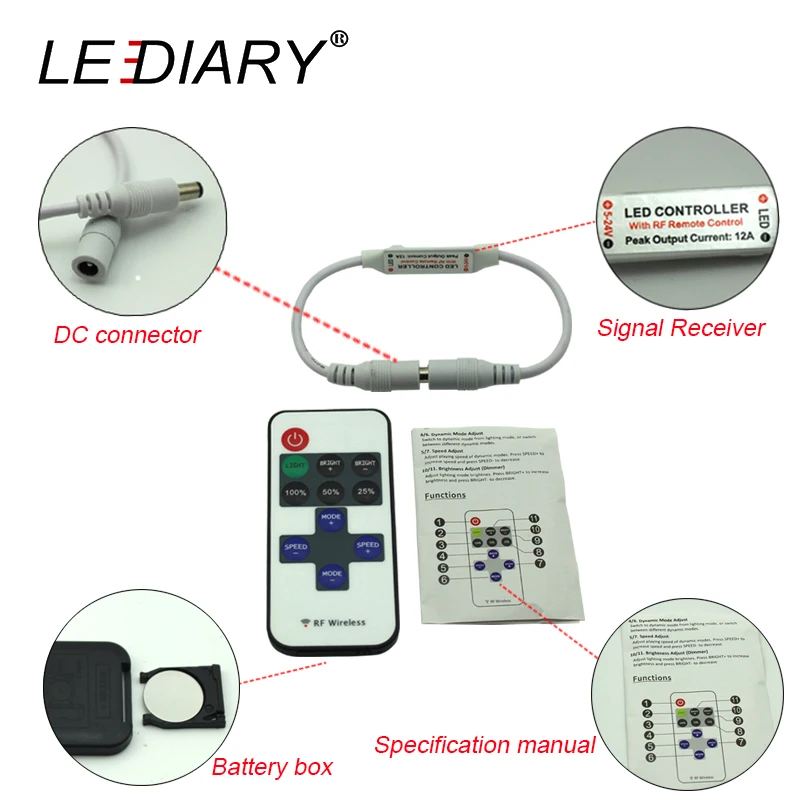 СВЕТОДИОДНЫЙ беспроводной Радиочастотный пульт дистанционного управления