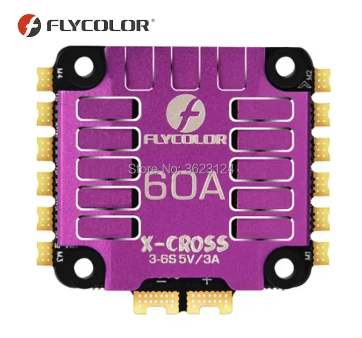 Flycolor X-Cross 60A 45A blheli _ 32 3-6S 4 в 1 бесщеточный ESC w/ 5V BEC выход для радиоуправляемого дрона