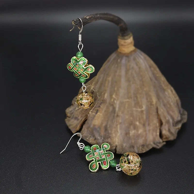 Серьги Yanting в этническом стиле для женщин разноцветные искусственные бусины