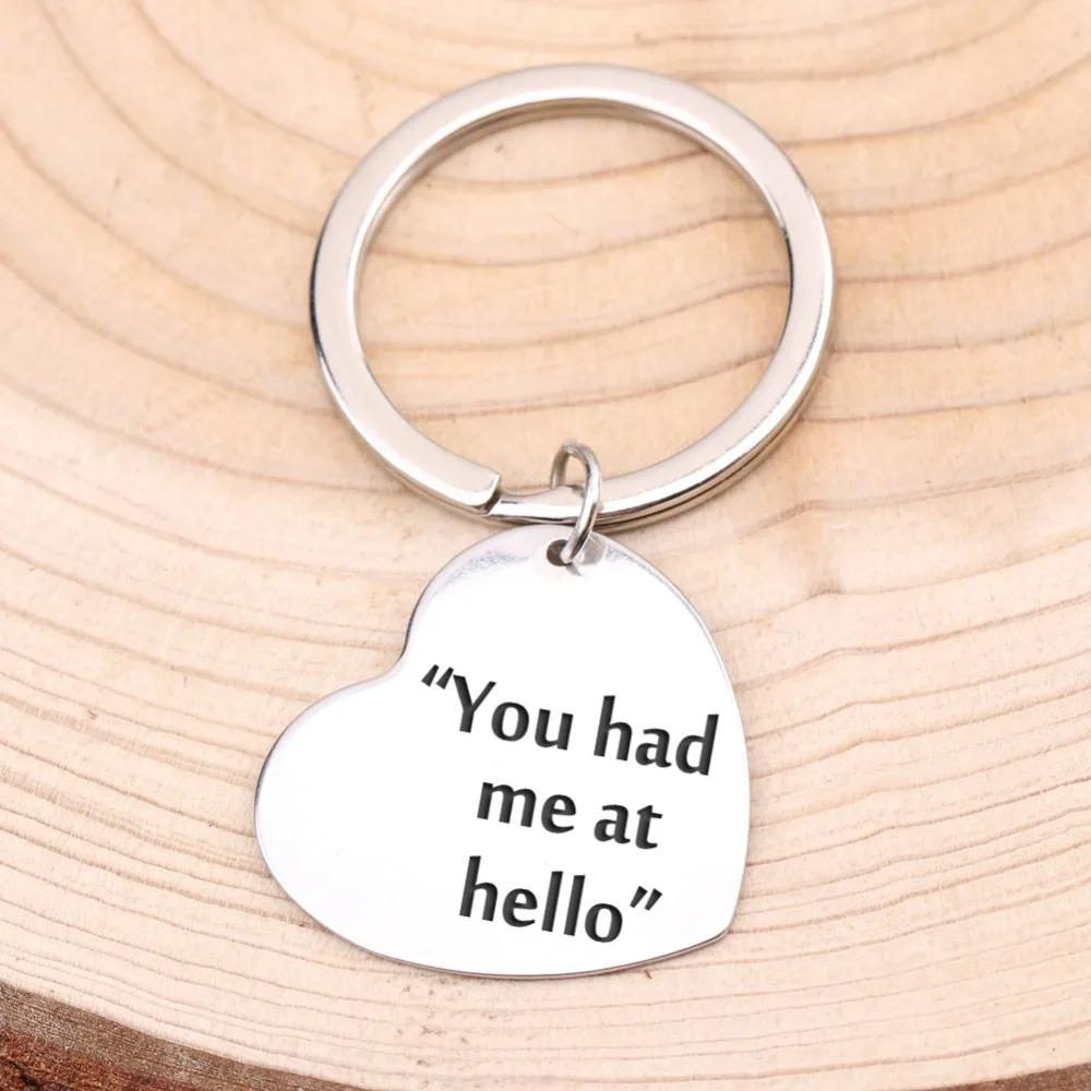 У вас был я на Hello брелок ручной штампованный в форме сердца для пары подарок