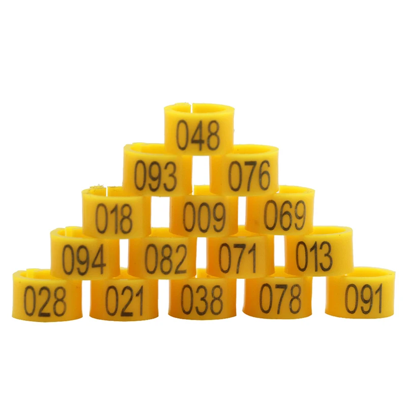 2 Set Of 1-100 Numbered 10mm Poultry Bird Pigeon Duck Chicken Clip Leg Color Foot Rings Pet Management Logo Identification Tool