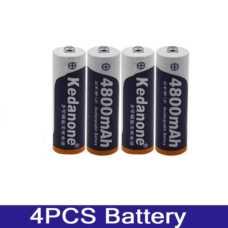 Золотой Alalito 4800mAh NI MH AA предварительно Заряженная NI-MH аккумуляторная батарея aa для игрушек камеры батареи для микрофона+ зарядное устройство - Цвет: Золотой