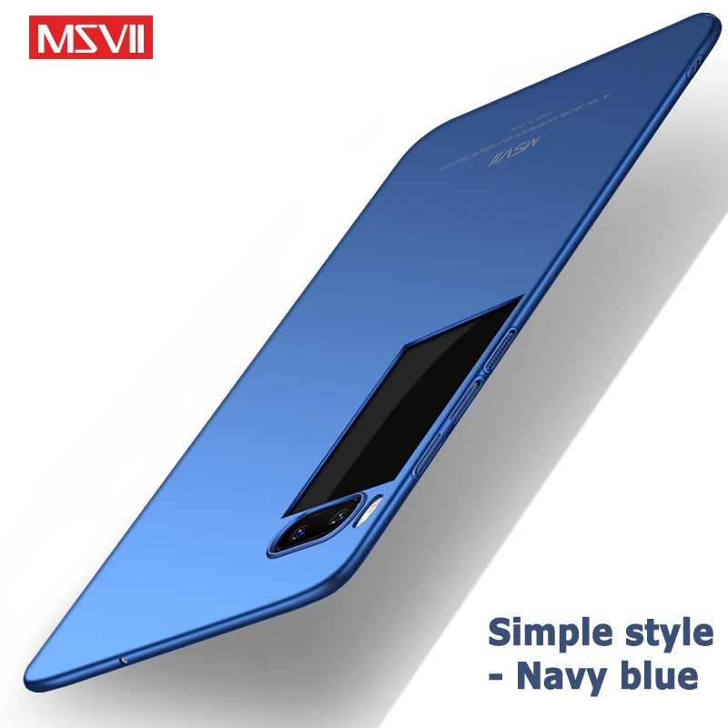 Simple Navy blue Msvii Чехлы для Meizu Pro 7 Чехол тонкий матовый чехол для Meizu Pro 7 Plus Чехол Жесткий PC чехол для Meizu 7 Pro Pro7 Plus чехол для телефона s - Цвет: Simple Navy blue