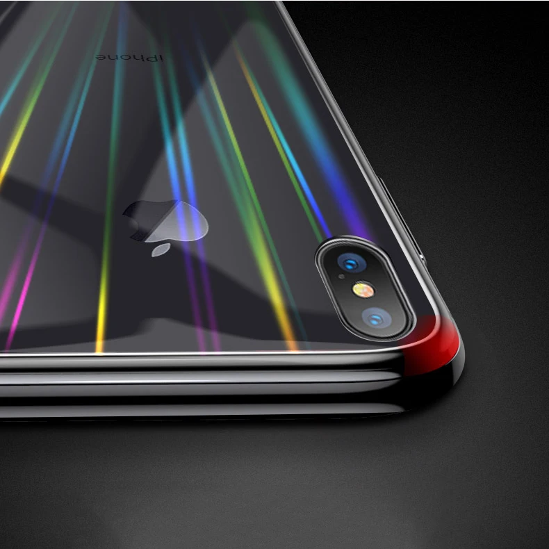 Прозрачный стеклянный чехол Аврора на Iphone 7 8 7 Plus 8 Plus Защитное стекло для IPhone X XS Max XR Защитная пленка для экрана