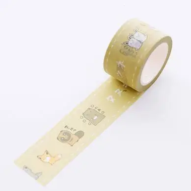 5 1 шт. Kawaii животные лиса кролик медведь собака Сакура клейкие ленты васи DIY Скрапбукинг наклейка этикетка Маскировочные ленты Канцелярские - Цвет: 5