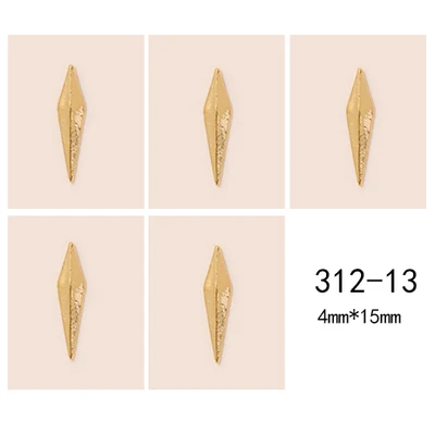 312-13 50 шт./лот 3D металлические украшения для дизайна ногтей Сердце/Бабочка/алмаз/цепь японские ногти части украшения маникюрные подвески - Цвет: 312-13