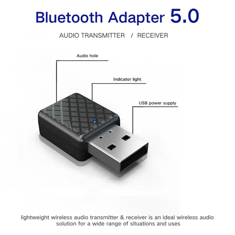 Новый 5 0 Bluetooth аудио приемник передатчик 3 мм Aux Jack стерео для ТВ ПК автомобиля Usb